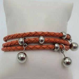 ASPCA Genuine Leather Orange Braided Bracelet  Show your support in style!